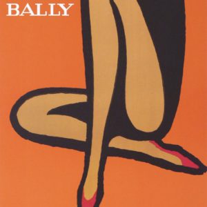 Original Vintage Poster BALLY ORANGE Letitia Morris Gallery