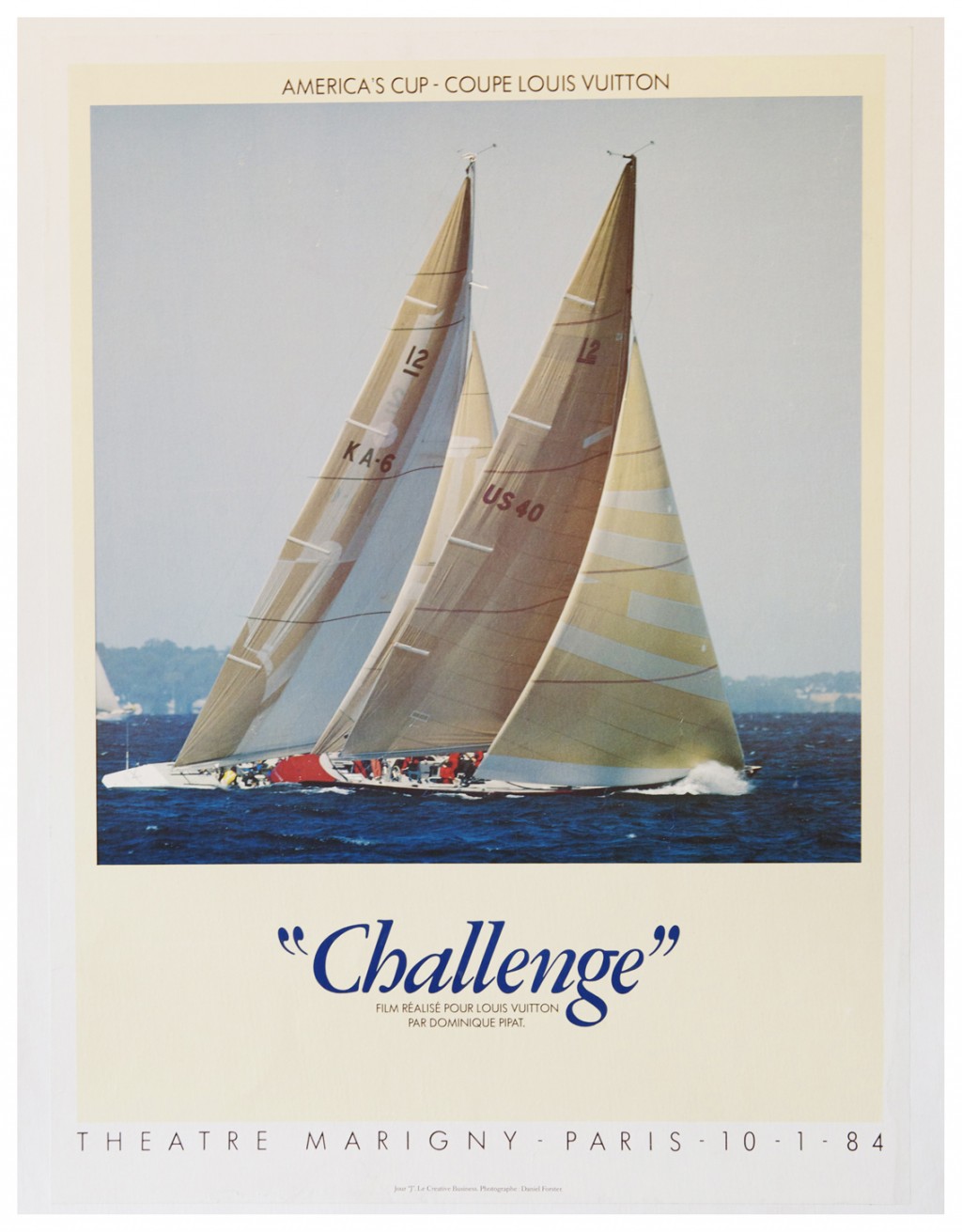 Louis Vuitton Cup Challenger races for the America’s cup large poster by  Razzia 1986-1987