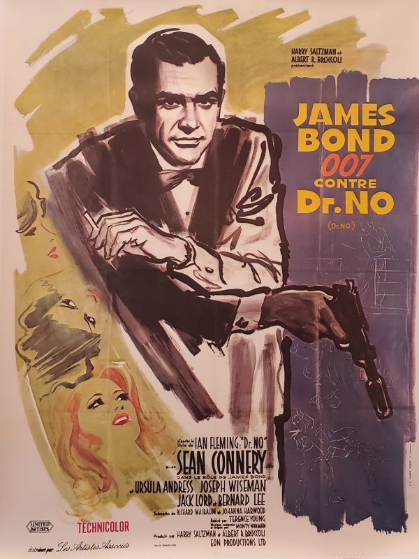 ORIGINAL VINTAGE POSTER JAMES BOND 007 CONTRE DOCTEUR NO SEAN CONNERY