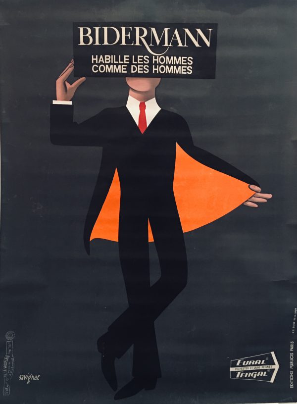 Bidermann Original Vintage Poster by Raymond Savignac