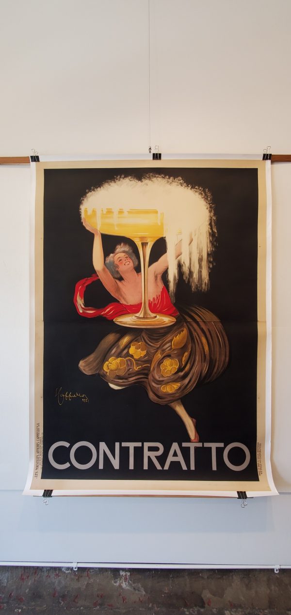 Contratto Cappiello Oversize Original Vintage Poster