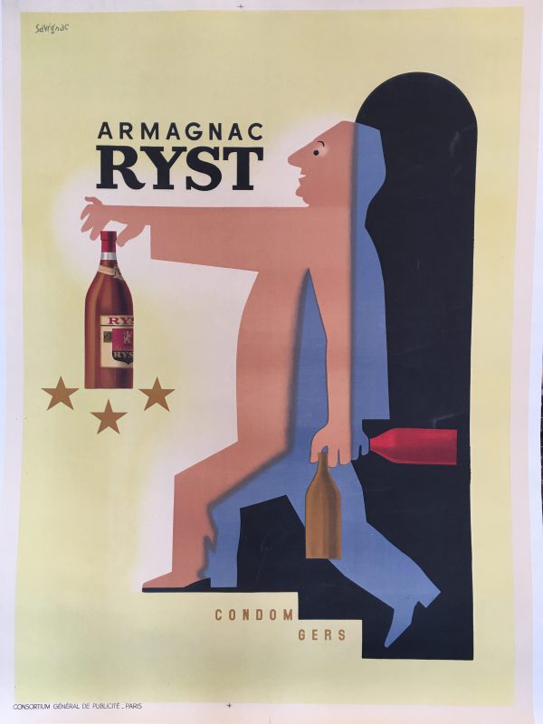 Armagnac Ryst by Savignac Original Vintage Poster