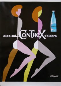 AIDE TOI CONTREX T 'AIDERA Antique vintage posters from VILLEMOT Bernard