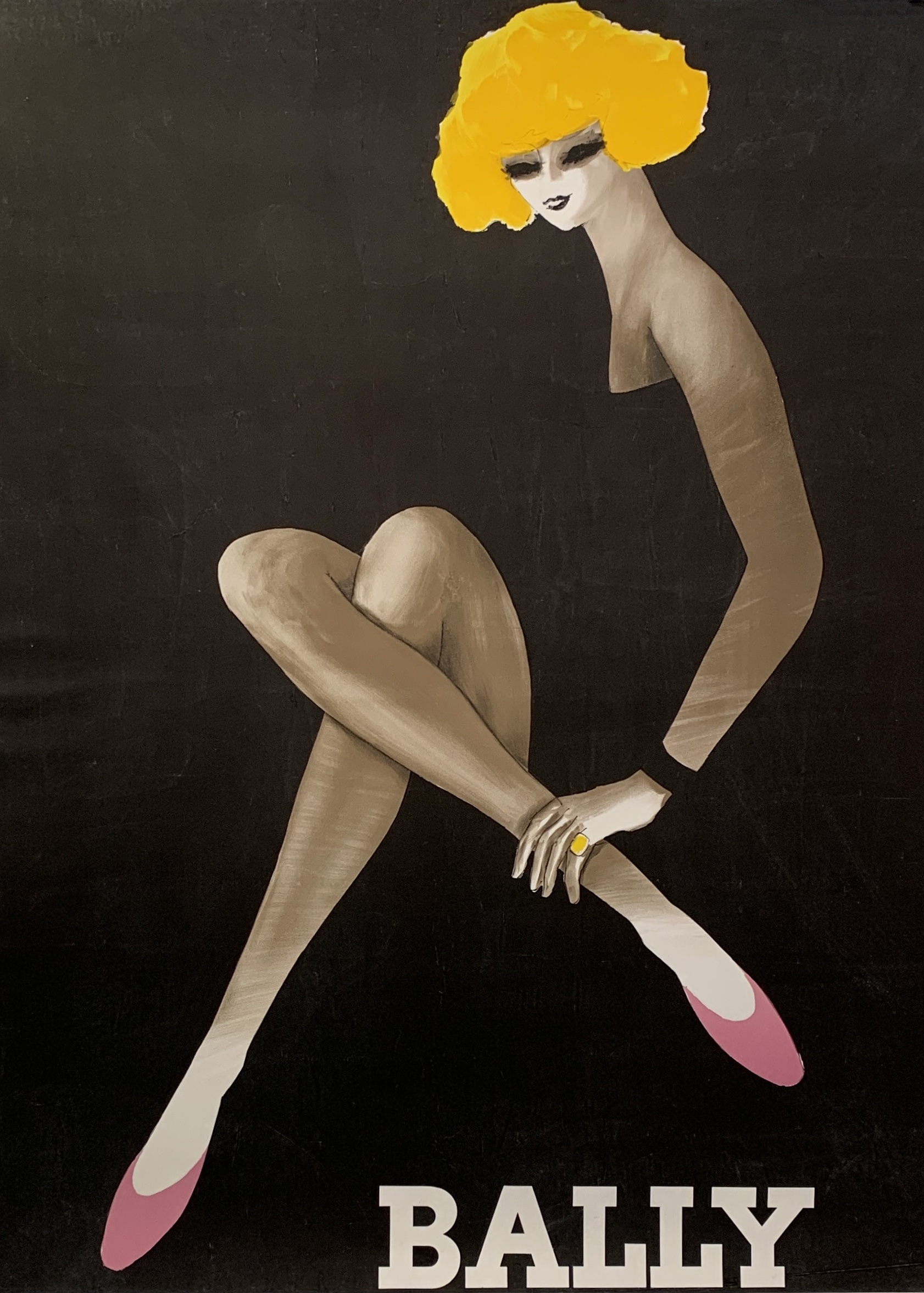 Bally Blonde by Bernard Villemot Original Vintage Poster