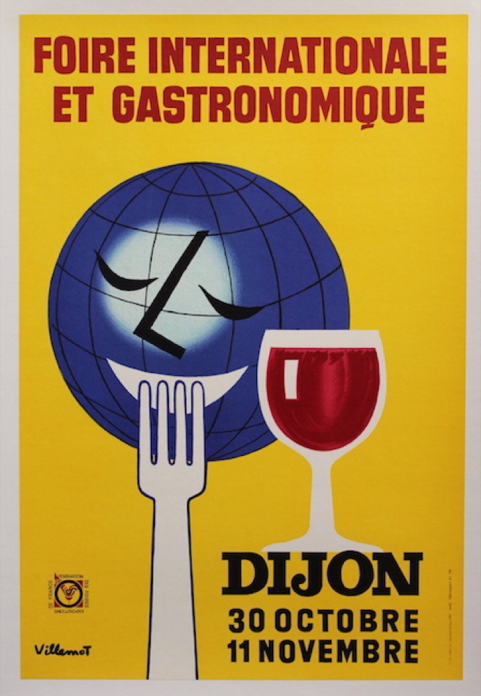 Dijon Gastronomique Villemot Original Vintage Poster
