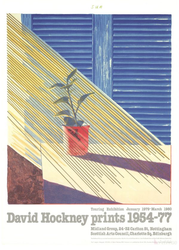 Sun from the Weather Series by David Hockney Original Vintage Poster