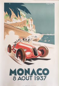 Monaco Grand Prix Formula 1 Original Vintage Poster