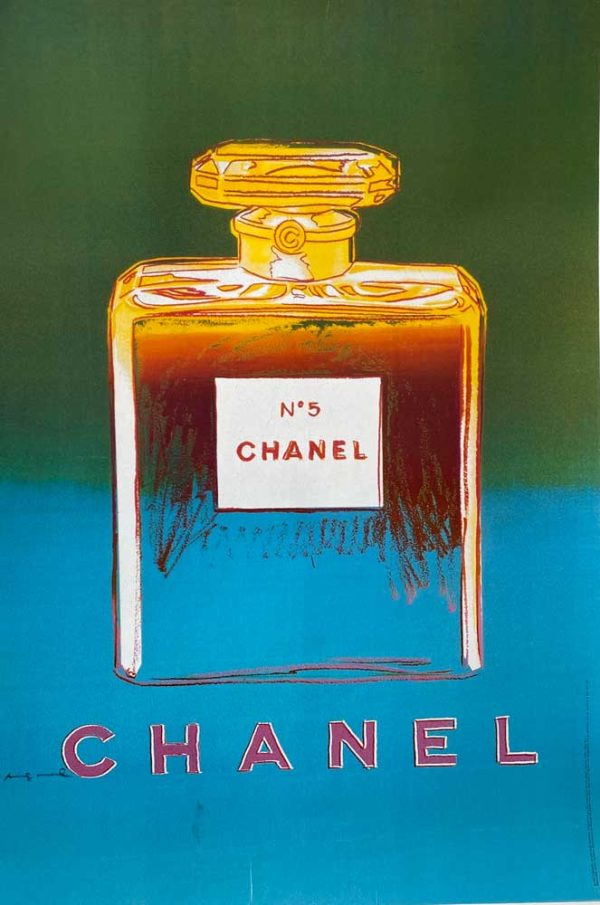 Chanel Andy Warhol Blue & Green Original Vintage Poster