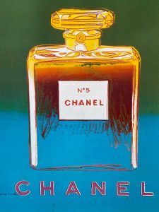 Chanel Andy Warhol Blue & Green Original Vintage Poster