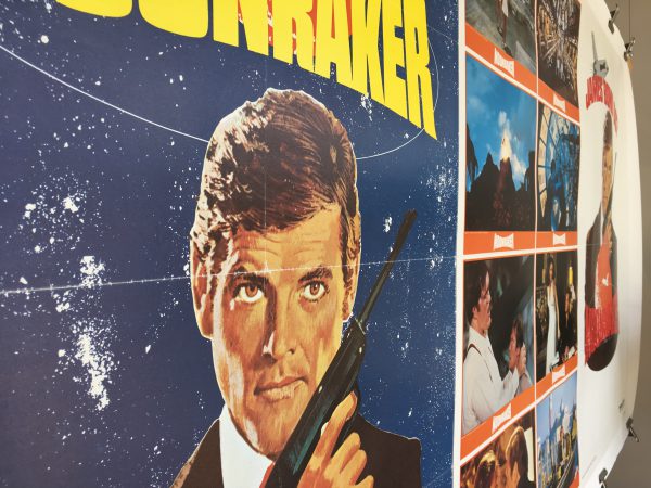 Original Vintage Poster for Moonraker James Bond Film with Roger Moore