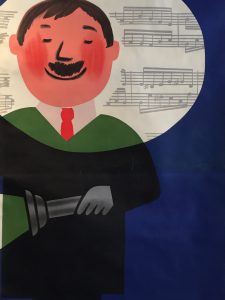 Savignac Music Man Original Vintage Poster