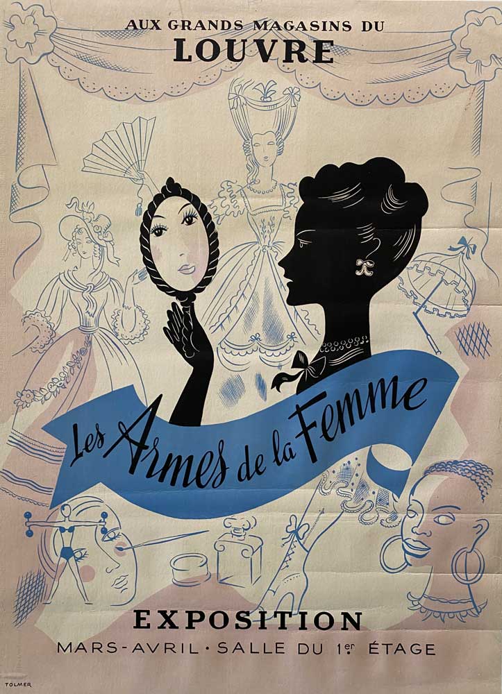 Au Louvre Les Armes De La Femme Original Vintage Poster