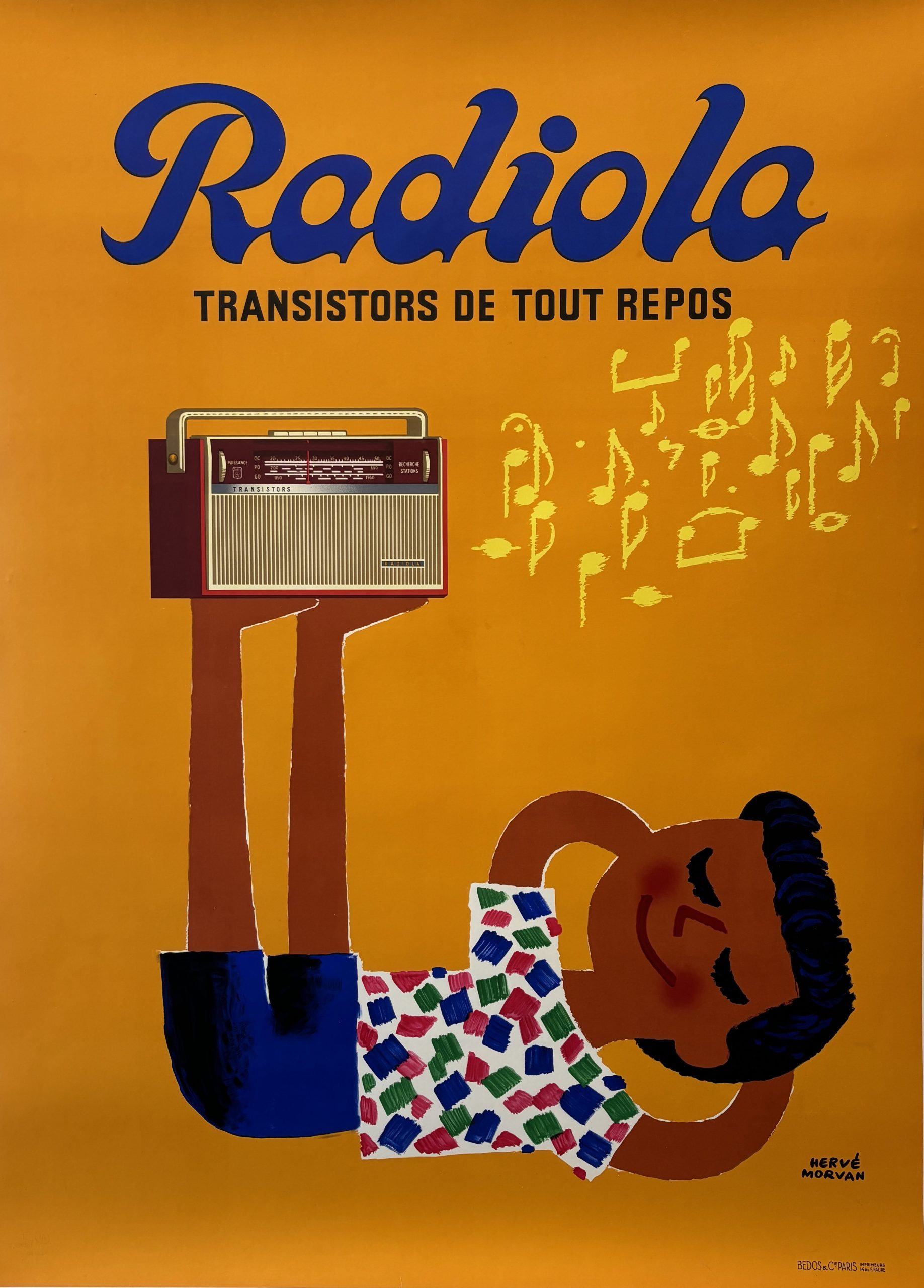 Morvan Radiola Transistors Original Vintage Posters