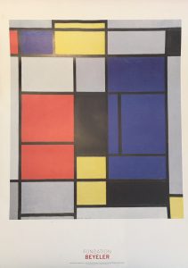 Piet Mondrian Fondation Beyeler Original Vintage Poster