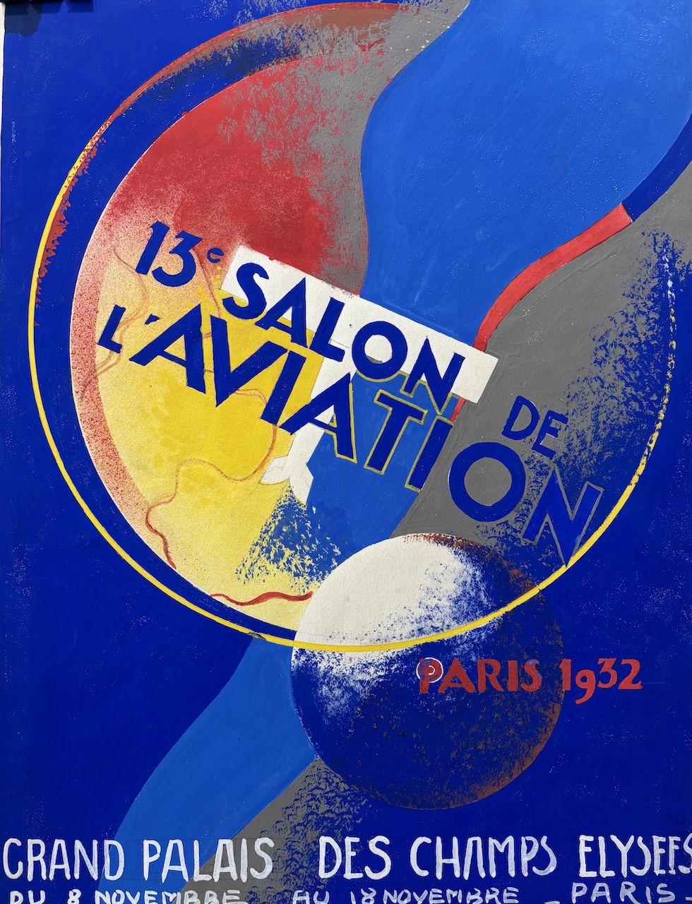 Salon De L'aviation Paris 1932 Original Vintage Poster