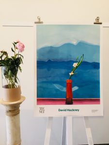 David Hockney Mount Fuji with Flowers