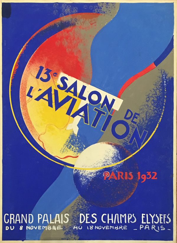 Salon De L'aviation Paris 1932 Original Vintage Poster