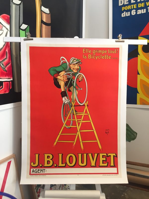 J B Louvet Original Vintage Cycling Poster by Mich