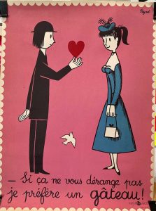 Raymond Peynet Couple of Lovers Original Vintage Poster
