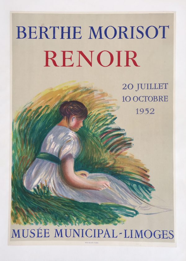 Renoir Berthe Morisot Original Vintage Poster 1952