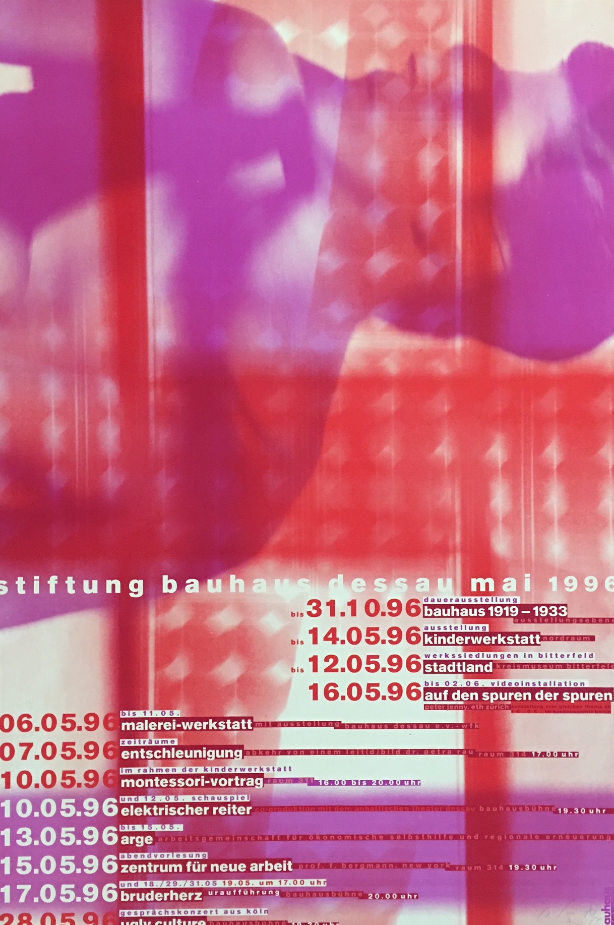Stiftung Bauhaus Dessau Mai Original Vintage Poster