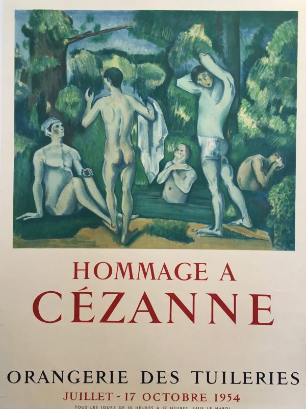 Original Vintage Poster Hommage à Cézanne Octobre 1954