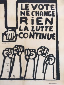 Le Vote Ne Change Rien La Lutte Continue Original Vintage Poster