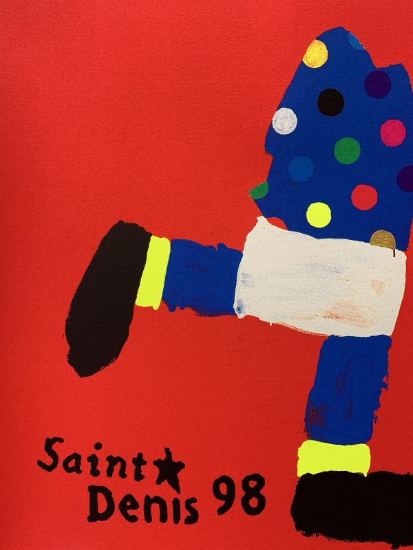 Quarez Saint Denis 1998 signed small original vintage poster