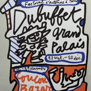 Jean Dubuffet Coucou Bazar 1973 Original Vintage Poster