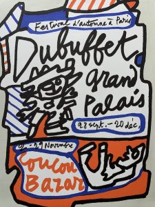 Jean Dubuffet Coucou Bazar 1973 Original Vintage Poster