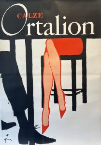Gruau Calze Ortalion Oversized Original Vintage Poster