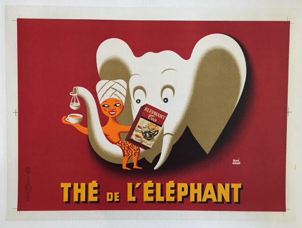 The de L'e'ephant by Herve Morvan Original Vintage Poster