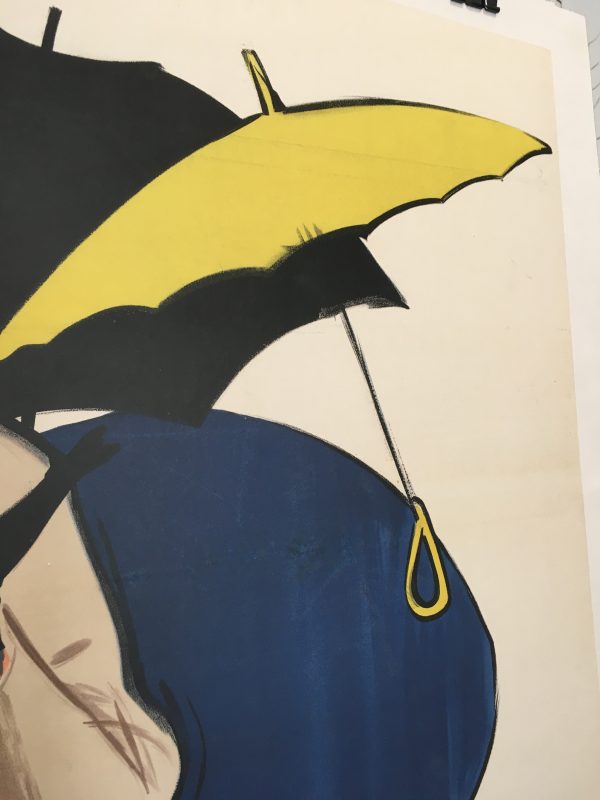 Blizzand Umbrellas by Gruau Original Vintage Poster