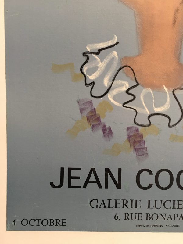 Jean Cocteau Galerie Lucie Weill 1973 Original Vintage Poster