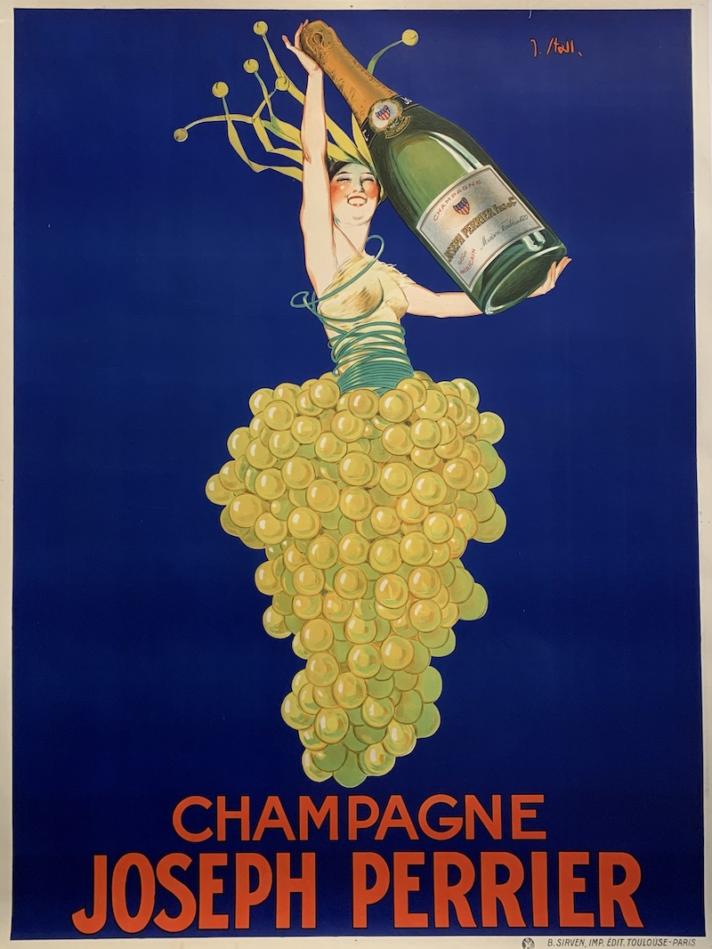 Joseph Perrier champagne Original vintage poster