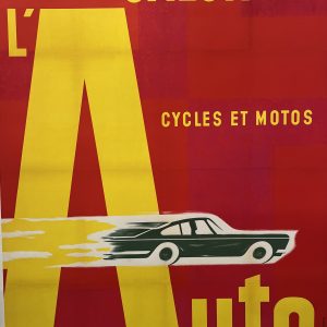 Salon l'auto by Herve Morvan Original Vintage Poster