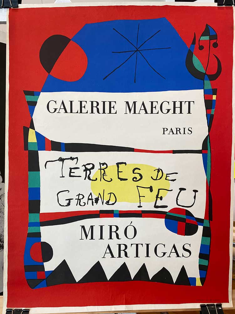 Miro Terres du Grand Feu Galerie Maeght Paris Original Vintage Posters