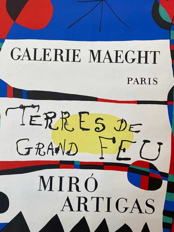 Miro Terres du Grand Feu Galerie Maeght Paris Original Vintage Posters