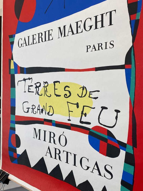 Miro Terres du Grand Feu Galerie Maeght Paris Original Vintage Posters