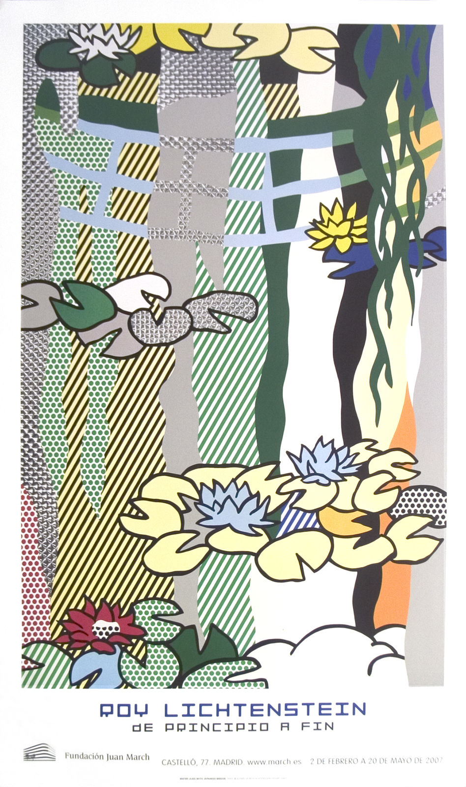Roy Lichtenstein Water Lilies with Japanese Bridge POSTER