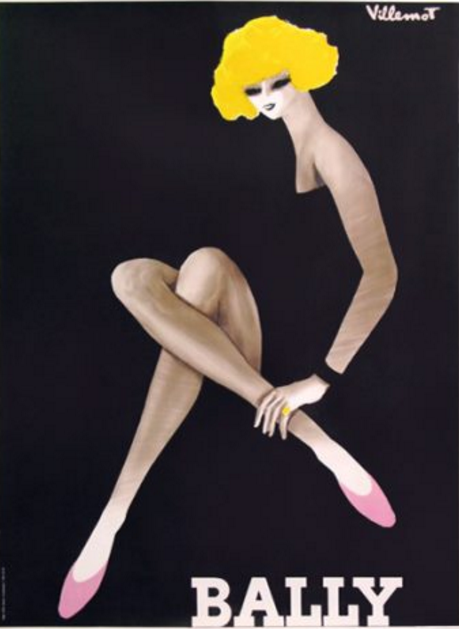 Original Vintage Poster Bally Blonde Villemot Letitia Morris Gallery