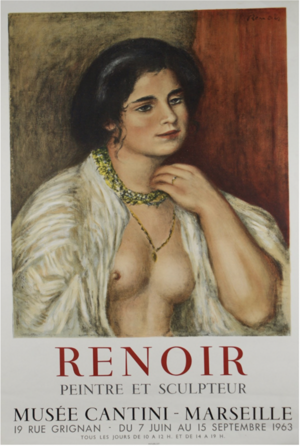 Renoir MUSÉE CANTIN Original Vintage Poster 1963