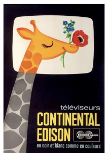 TELÉVISEURS CONTINENTAL EDISON Original Vintage Poster