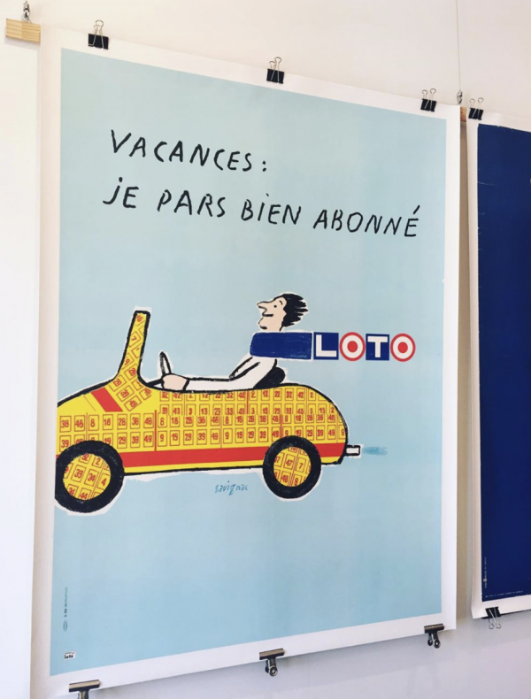 Original Vintage Poster Savignac Loto
