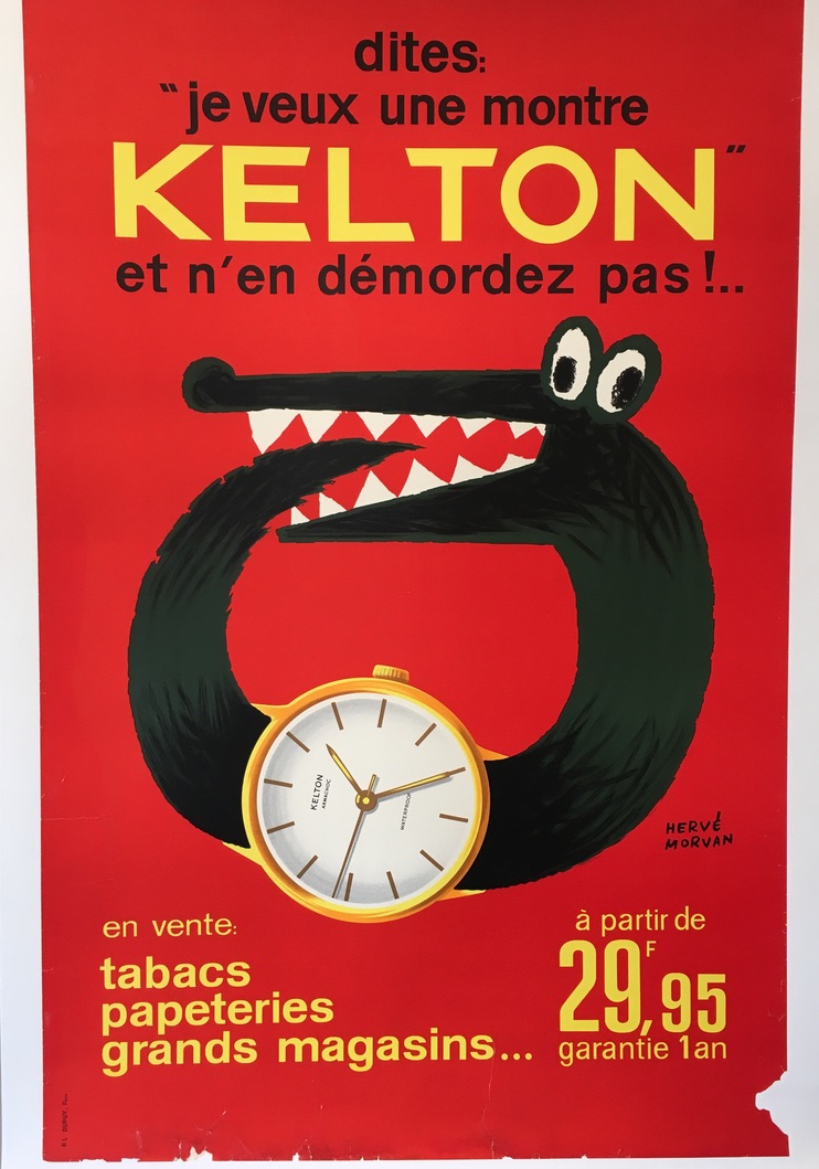 Kelton Watch by Herve Morvan Original Vintage Poster