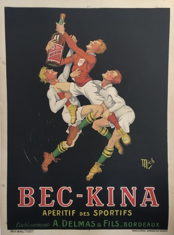 Bec Kina 1910 Original Vintage Poster