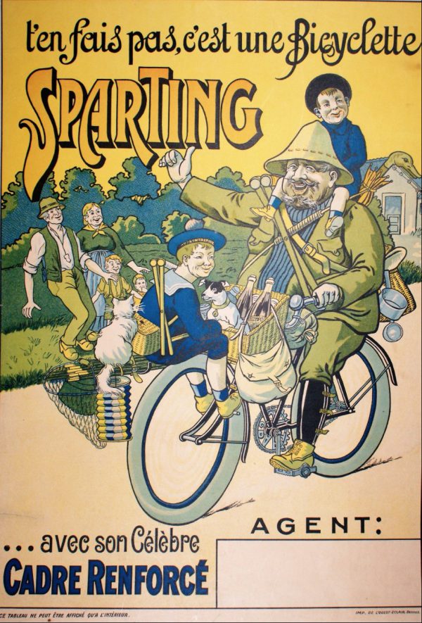 T’en fais pas, c’est une bicyclette Sparting Original Vintage Poster