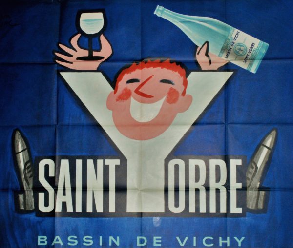 St Yorre Bassin Sin De Vichy Original Vintage Poster