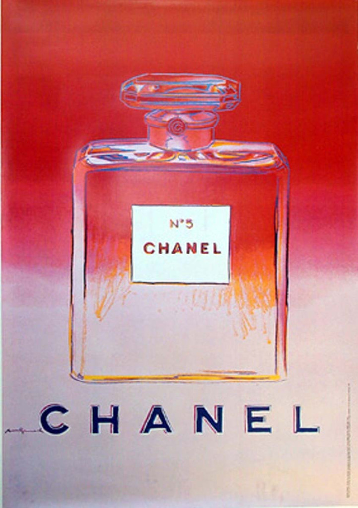 Chanel Andy Warhol Pink Original Vintage Poster
