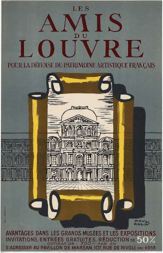 Les Amis du Louvre by Paul Colin Original Vintage Poster
